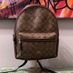 Coach Brown Signature Backpack